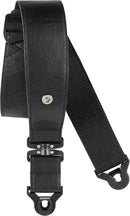 Sangle de guitare pivotante en cuir confortable D'Addario 25BALSV00 avec verrouillage automatique (noire)