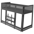 Odyssey DJBOOTHM78 Wide Surface TV Mountable DJ Battle Booth with Removable Top - 70"