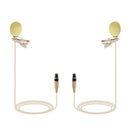 Phenyx Pro 2LM-BGE Lavalier Lapel Microphone With 3-Pin XLR Jack (Beige)  - Pack Of 2