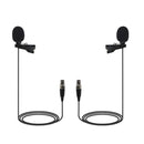 Microphone cravate Phenyx Pro 2LM-BLK avec prise XLR 3 broches (noir) - Lot de 2