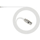 Microphone cravate omnidirectionnel basse sensibilité DPA 4061-OP-C-W10 avec adaptateur TA4F pour émetteurs Shure (blanc)