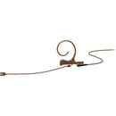 Microphone oreillette flexible omnidirectionnel mince DPA 4166-OP-F-C90-ME avec perche de 90 mm et connecteur MicroLock (marron)