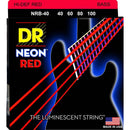 Cordes de basse électrique DR Handmade Strings NRB-40 Lite (rouge néon) - 40-100