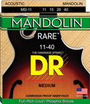 Cordes de mandoline DR Handmade Strings MD-11, tirant moyen - 11-40