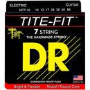 Cordes DR Handmade MT7-10 7 pour guitare électrique, tirant moyen - 10-56