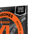 D'Addario ECG23PL Plain Third Flatwound Electric Guitar Strings (Extra Light) - 10-48