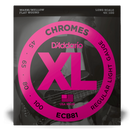D'Addario ECB81 Chromes à plaie plate LONGUE ÉCHELLE 45-100