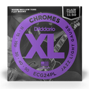 Cordes de guitare électrique D'Addario ECG24PL Plain Third Flatwound (Jazz Light) - 11-50