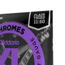 Cordes de guitare électrique D'Addario ECG24PL Plain Third Flatwound (Jazz Light) - 11-50