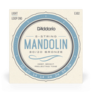 D'Addario EJ62 Mandoline 80/20 Lumière en bronze 10-34
