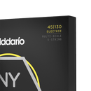 D'Addario NYXL45130MS Multiscale 5-String Fanned Fret Electric Bass Strings (Regular Light) - 45-130
