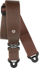 D'Addario 25BALSV02 Comfort Leather Auto Lock Swivel Guitar Strap (Brown)