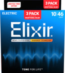 Elixir NANOWEB Electric Guitar Strings (3-Pack) - Light 10-46