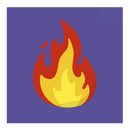 Serato Control Vinyl Emoji Series - Flame/Record (Paire) 