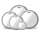 Pack de peaux de tambour ténor Evans EMTP-MEC2S EC2S pour marche - 6, 10, 12, 13 et 14 pouces