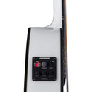 Dean EX RES - Guitare électro-acoustique d'exposition avec touche en érable et graphique personnalisé - Blanc