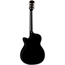Luna FAU PHX BLK Fauna Phoenix Acoustic/Electric Guitar (Classic Black)