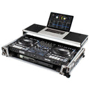Odyssey FZGSRANE4W1 RANE FOUR 1U Flight Case avec plate-forme et roues pour ordinateur portable de style Glide