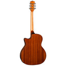 Luna GYPSY Exotic Zebrawood 6-String Grand Concert Cutaway Guitare électrique acoustique - Naturel brillant 