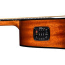 Luna GYPSY Exotic Zebrawood 6-String Grand Concert Cutaway Guitare électrique acoustique - Naturel brillant 