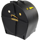 Hardcase HNMT20PB Étui pour batterie ténor de marche 20" x 14" avec roulettes
