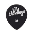Médiators de guitare vintage en celluloïd Heritage Guitars HER-PICKS-12-MED Medium (noir, lot de 12)