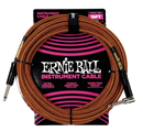 Ernie Ball 6471EB Straight/Angle Pumpkin Pie Instrument Braided Cable - 18ft