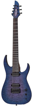 Schecter KEITH MERROW KM-7 MK-III PRO USA 7-String Electric Guitar and Case (Blue Crimson Pearl)