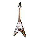 Epiphone ECJHFVEBNHLH Jimi Hendrix™ "Love Drops" Flying V Left Handed Electric Guitar (Ebony)