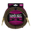 Ernie Ball 6432EB 1/4in To 1/4in Straight Braided Cable (Pay Dirt) - 18ft