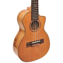 Leho LHUC-CMF-CE SPALTED MAPLE CONCET UKULELE COUPAWAY AVEC CEDAR SOLID