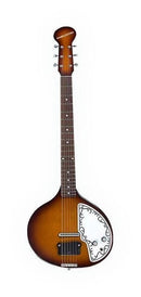 Danelectro 60 BABY SITAR Electric Guitar (Brown Burst)