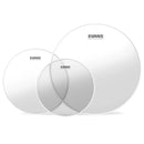 Assortiment de peaux de batterie transparentes Evans ETP-G2CLR-F G2 Fusion - 10", 12", 14"