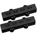 Jeu de micros DiMarzio DP123 Bass Model J (noir avec plots noirs)