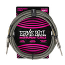 Ernie Ball 6429EB 1/4in To 1/4in Straight Braided Cable (Silver Fox) - 10ft
