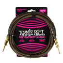Ernie Ball 6428EB 1/4in To 1/4in Straight Braided Cable (Pay Dirt) - 10ft