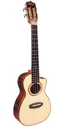 Leho lhut-srg-ce Rengas Tenor Cutaway Ukulélé avec un haut en épicéa solide