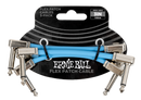 Ernie Ball 6459EB Flex Patch Cable (Blue, Pack Of 3) - 3in