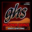 Cordes de guitare acoustique Ghs S325 en bronze phosphoreux - Légères