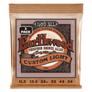 Ernie Ball 3545EB Custom Light Phosphor Bronze Acoustic Instrings (3 pack)