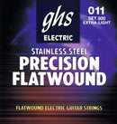 Cordes de guitare GHS800 Precision Flatwound - Extra Light
