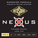 Rotosound NXA10 Nexus Coated Acoustic Guitar Strings - 10-50