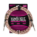 Ernie Ball 6426EB 1/4in To 1/4in Straight Braided Cable (Emerald Argyle) - 10ft