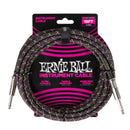 Ernie Ball 6431EB 1/4in To 1/4in Straight Braided Cable (Purple Python) - 18ft
