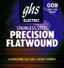 Cordes de guitare GHS750 Precision Flatwound en acier inoxydable - Ultra légères