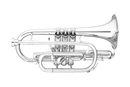 Cornet intermédiaire Jupiter JCR1100RSQ (plaqué argent)