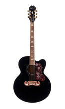Epiphone J-200 EC Series Acoustic Electric Guitar (Ebony) (DEMO)