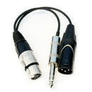 Point Source Audio ADP-5FX3M-TRS XLR 5-Pin Female To XLR 3-Pin Male And 1/4" TRS Y-Cable Adapter