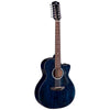 Luna MOONBIRD Grand Concert 12 String Acoustic/Electric Guitar (Midnight Blue)