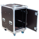 Odyssey OPSR16U243039WBRN Support professionnel 16U marron pour panneau hexagonal avec roulettes